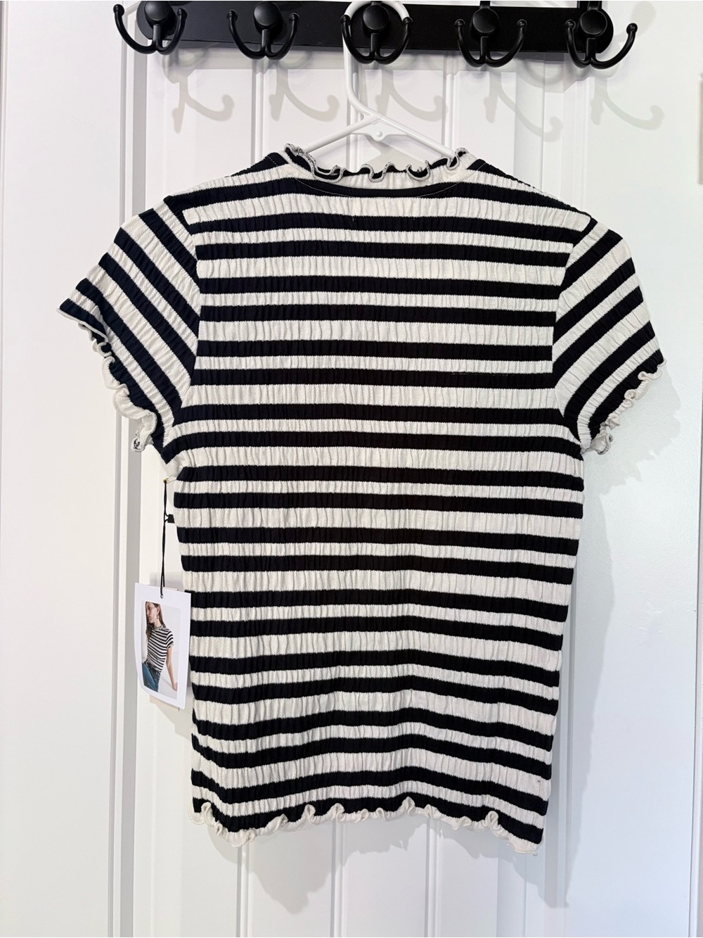Nation LA Anthropologie Natalia Top in Crinkle Stripe - Picture 5 of 7
